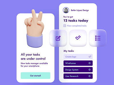 Task management APP app app design glassmorphism tasks uiux