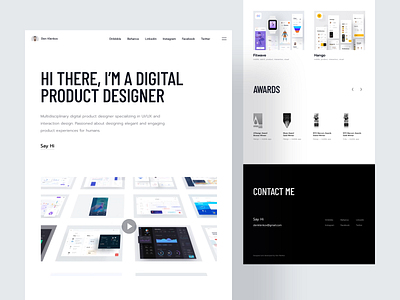 Personal Website business design homepage interface landing landingpage modern page portfolio responsive showreel typography ui uiux ux web webdesign webpage website websitedesign