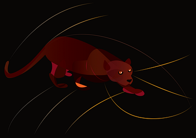 panther affinity designer illustration vector