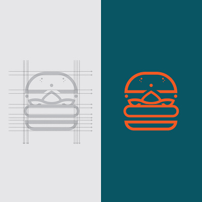 Burger king branding design illustration logo