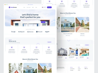 Build Estate - Landing Page agency building clean house property managemenet property website real estate real estate website realtor residence ui ux web design website design