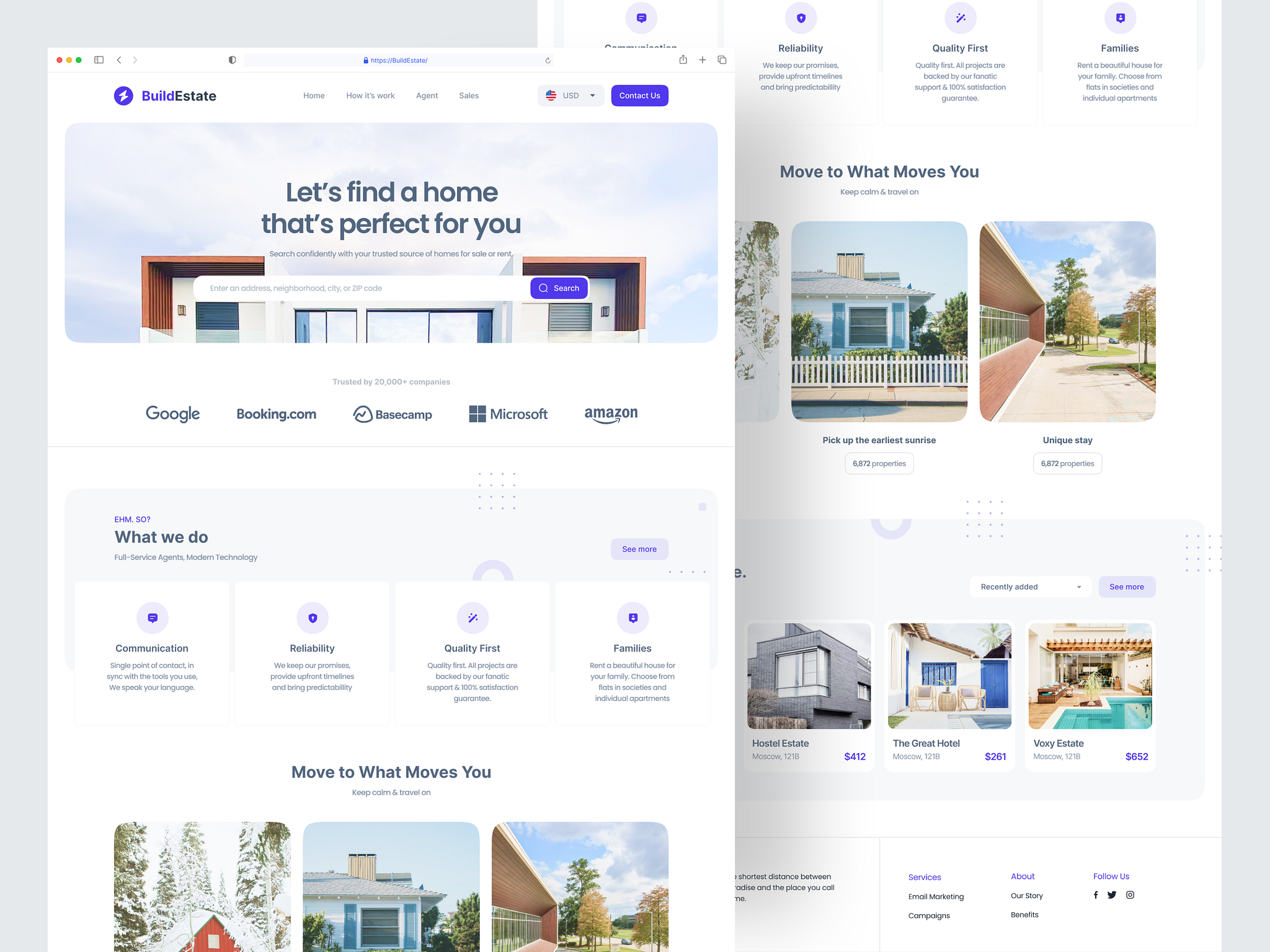 Build Estate - Landing Page by Adalahreza 🐺 for Kretya Studio on Dribbble