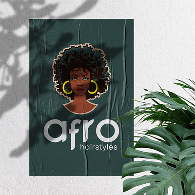 Afro branding design illustration logo