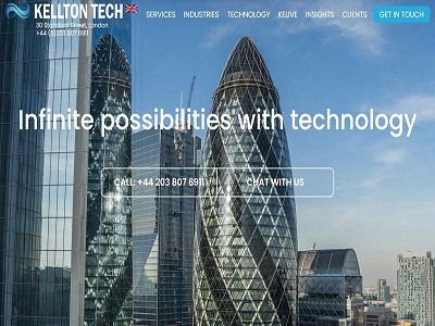 Kellton Tech Home Page Website Layout branding design illustration logo ux