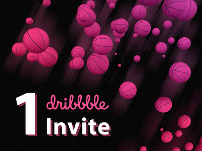 1 Dribbble Invite art concept creative design design dribbble invite dribble illustration art invitation invite