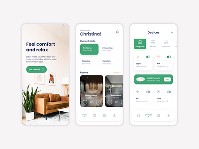 Smart Home App - UI UX Design app design app designer app development app development company home automation mobile app design smart home app smarthome ui ux design