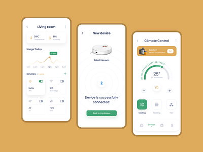 Smart Home App - UI UX Design app design app designer app development app development company home automation mobile app design smart home app ui ux design