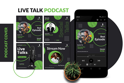 Live Talk Podcast Cover Design banner branding design graphicsdesign host cover instagram live talk podcast cover design podcast podcast cover social banner social media banner