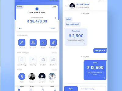 Uone Pay [ UI Design ] mobile app design mobile payments payments uone upi