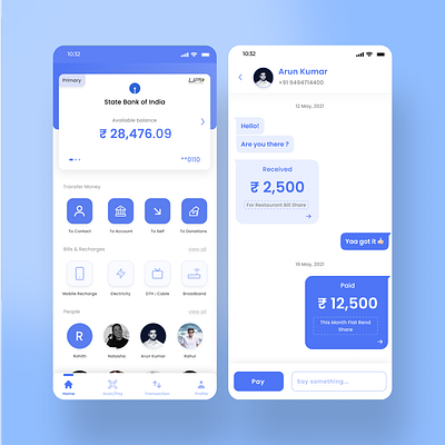 Uone Pay [ UI Design ] mobile app design mobile payments payments uone upi