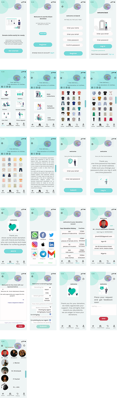 Donating app app clean design graphic design icon illustration logo mobile typography ui ux vector