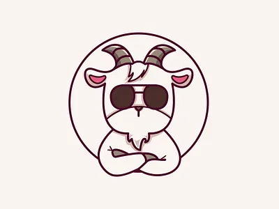 Goat cool cute design logo mascot mascotlogo