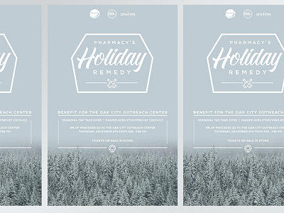 Pharmacy’s Holiday Remedy Poster branding design logo menu design poster tickets