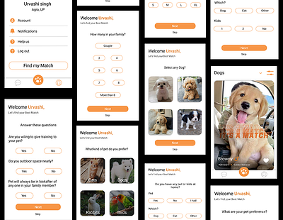 Pet adoption app banner design design illustration user experience vector