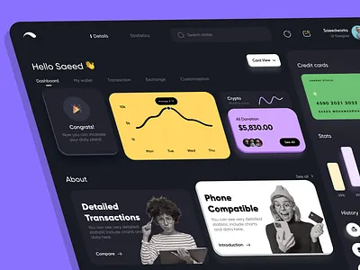 Finance - Dashboard analytics app bank clean dashboard finance financial fintech graph investment money stats transaction ui uidesign uiux user interface ux wallet web app