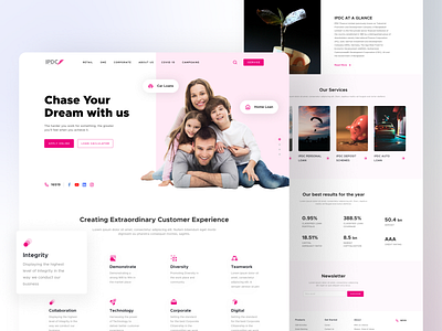 IPDC Website Landing Page Redesign Concept banking banking website best dribbble shot 2021 design figma fintech landing page landing page design minimal product design trend 2021 ui user experience user interface design ux web web design webdesign website website design