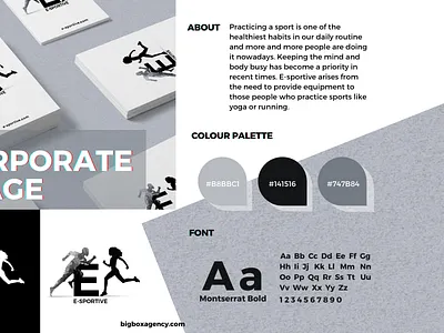 Corporate Image for sports business (e-commerce) bigboxagency brand identity brandbook branding branding and identity corporate identity corporate image design digital marketing e commerce logo online marketing