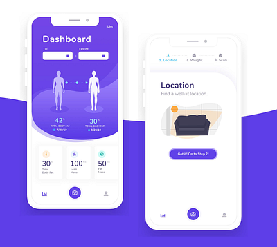 Fitness measurement mobile app mobile app mobile ui