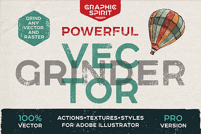 Vector GRINDER Toolkit Actions actions clipping cutout dots effect grinder grunge halftone hipster illustrator knockout mask old opacity retro textures toolkit vector vintage wood