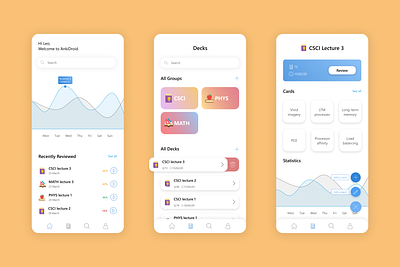 Flashcards app app design flashcards ui