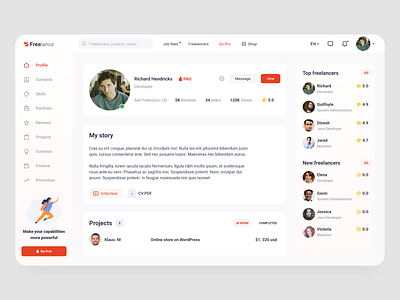 Freelance website adobexd clean colorful dashboard dashboard app digital freelance inspiration interface light remotework ui ui ux web webdesign website