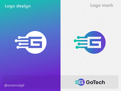 Gotech Logo abstract art brand branding logo g logo g tech gradient identity logo mark logodesign modern minimalist monogram tech logo technology texture typography