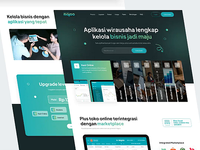 Majoo - Redesign Landing Page animation app branding business cashier clean crm design entrepreneur finance inventory landing page majoo minimalist motion point of sales redesign ui web design website