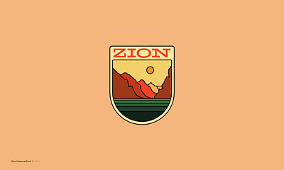 Zion National Park Badge Design badge badge concept badge design badge illustration camping design freelance designer graphic design graphic designer hiking illustrator logo logo design logo designer national parks outdoors typography zion zion national park