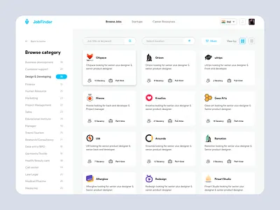 Job Finder design flat icon ui ui design ui kit ui ux ux web webdesign