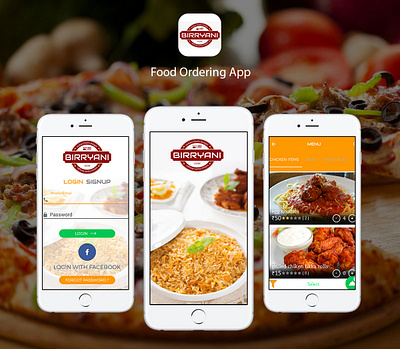 Birryani branding design food food ordering app ux