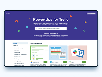 Trello Power-Ups product design ui ux