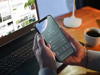 Weather app 2021 app app design application clean concept dark home page lockscreen minimal mobile new temperature trend ui ux weather