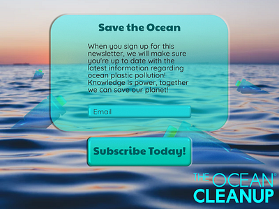 Subscribe Daily UI 026 dailyui ocean subscribe