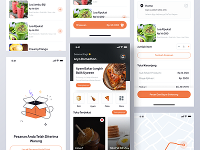 Makan. - Food Delivery App app clean design food food delivery order ui ui design