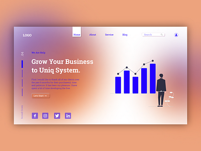 Business UI landing page in gradient color. background design background ui gradient gradient ui landing page shopping web ui ui ui ux ui design ui landing page webdesign