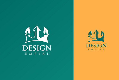 Flat and Minimal Logo Design of Design Empire creative design elegant empire flat green logo logotype minimal minimalist minimalist logo modern