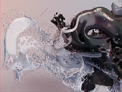 Paint Splash blender blender3d blender3dart generativeart paint particles