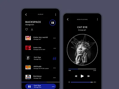 Music player UI app music player music player ui uiux ux