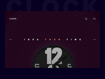 Clock banner design branding design typography ui