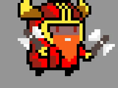 Pixel Berserker design game illustration
