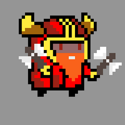 Pixel Berserker design game illustration