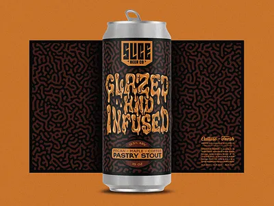 Glazed and Infused badge beer branding brethren craft beer identity illustration lettering packaging typography