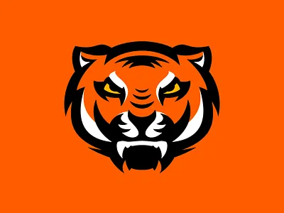 Big Angry Tiger angry brand branding component exploration figma logo mascot orange tiger