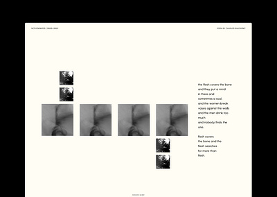 Nothingness design editorial design typogaphy webdesign