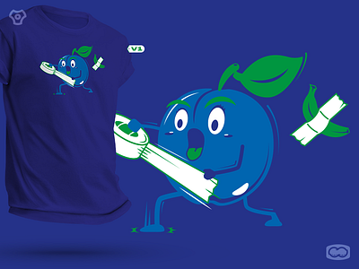 Sztuka Łączenia - T-shirt no. 1 action art banana character design illustration modern art plum tape tshirt tshirt art vector