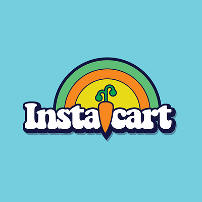 Instacart Retro Logo design retro logo vector weekly warm up