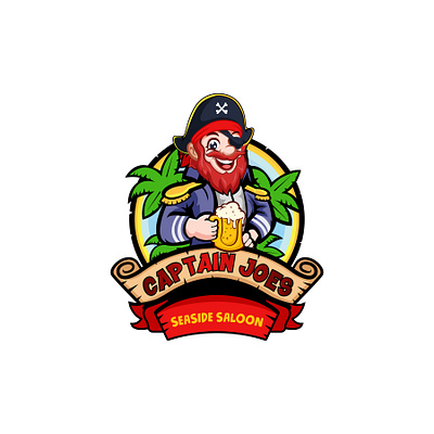 Captain Joes branding illustration logo vector