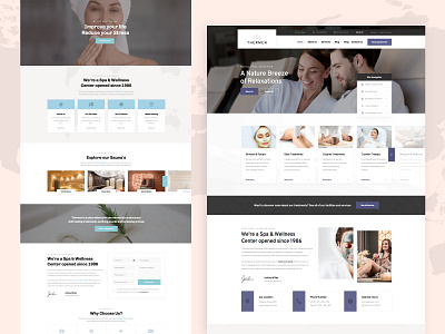 Thermen - Beauty Spa & Wellness Center WordPress Theme beauty envato qreativethemes spa themeforest wellness wordpress design wordpress theme wp themes