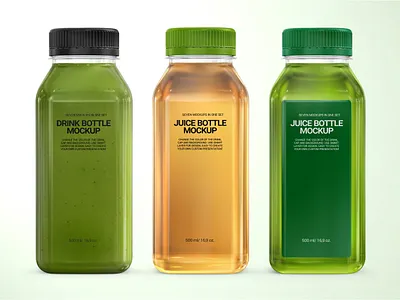 Bottle PSD Mockups Set bottle bottle design bottle mockup branding design juice juicy layered milk bottle mock up mockup mockup psd mockup template packaging plastic plastic bottle psd smoothie tea template