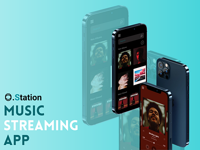 Station Music Streaming Application Design II app design design illustration mobile mobile app mobile app development mobile application mobile apps mobile design mobile ui music music app spotify streaming ui uidesign uiux uiuxdesign ux vector